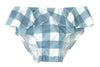 CALAMARO COSTUME SLIP A QUADRI AZZURRO E BIANCO
