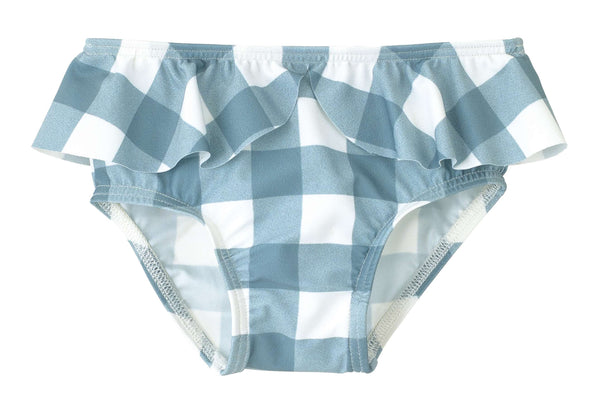 CALAMARO COSTUME SLIP A QUADRI AZZURRO E BIANCO