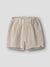 LIL ATELIER PANTALONE BERMUDA A RIGHE BIANCO BEIGE