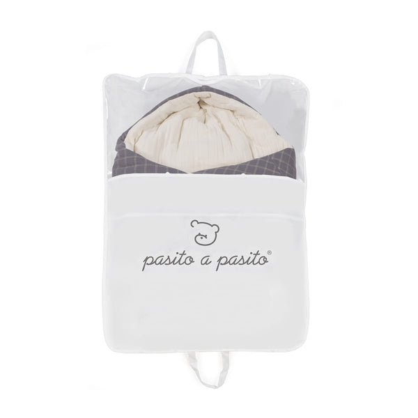 PASITO A PASITO Sacco Nanna con cappuccio Tartan