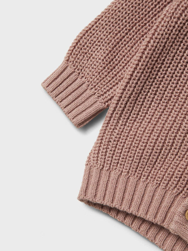 LIL ATELIER CARDIGAN MISTY ROSE