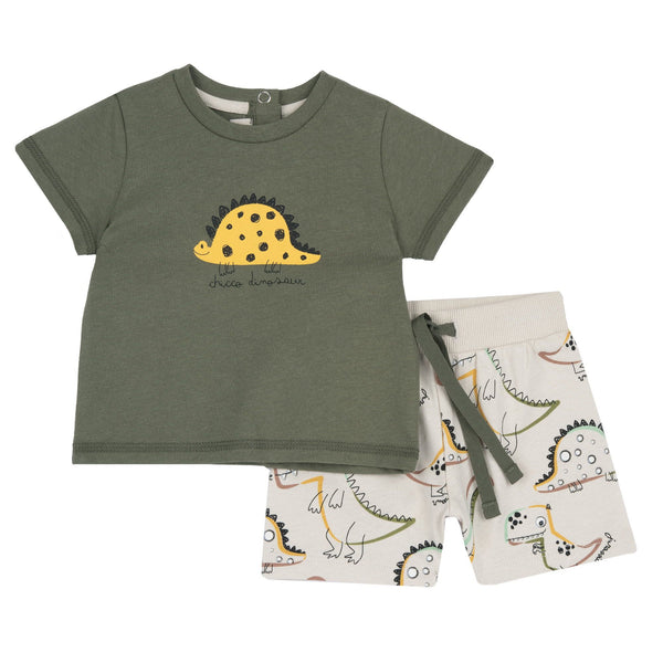 CHICCO COMPLETO MAGLIETTA E PANTALONCINO DINOSAURI