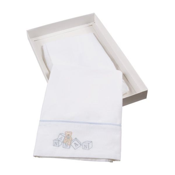 NANAN SET LENZUOLA CARROZZINA 3PZ DADINI AZZURRO