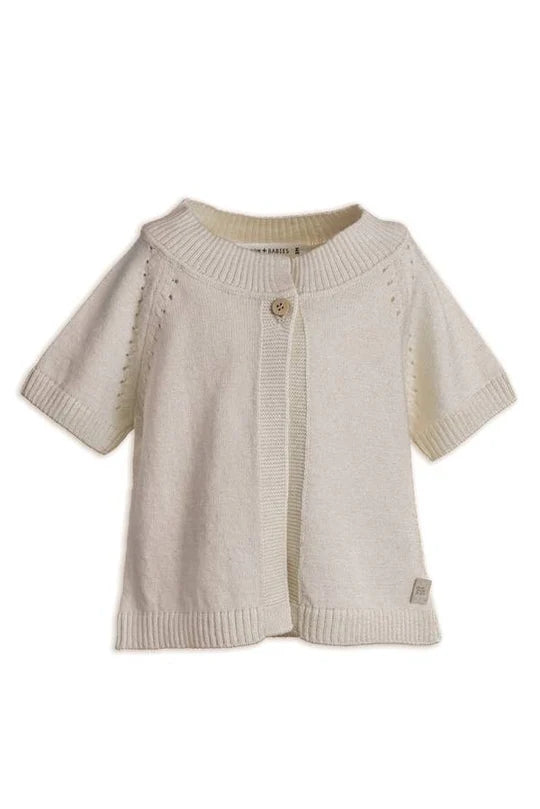 BAMBOOM CARDIGAN MANICHE CORTE SAND