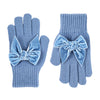 CONDOR GUANTI CON FIOCCO IN VELLUTO AZZURRO FRANCIA COL 449