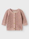 LIL ATELIER CARDIGAN ROSE RICAMATO