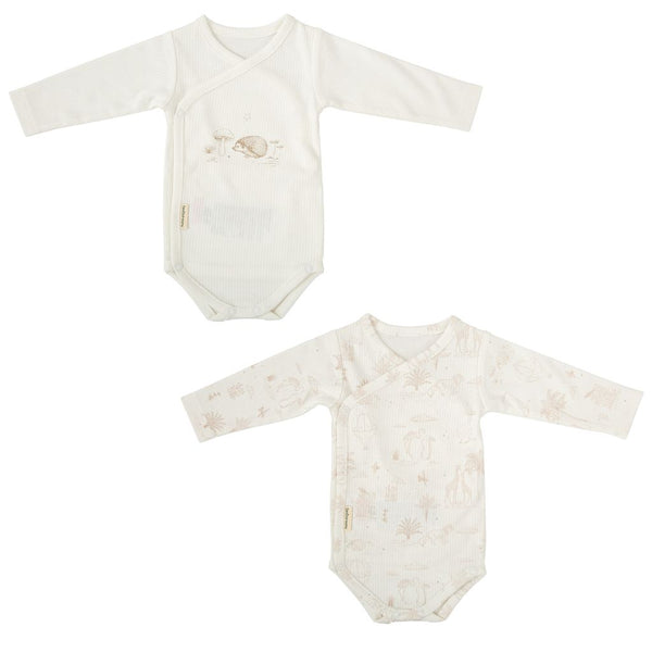 BIMBIDREAMS SET 2PZ BODY MANICA LUNGA 50%BAMBù50%COTONE 0-1 MESE NOE LINO BL241910