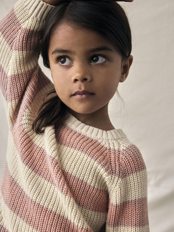 LIL ATELIER MAGLIA STRIPE TURTLEDOVE/WITHERED