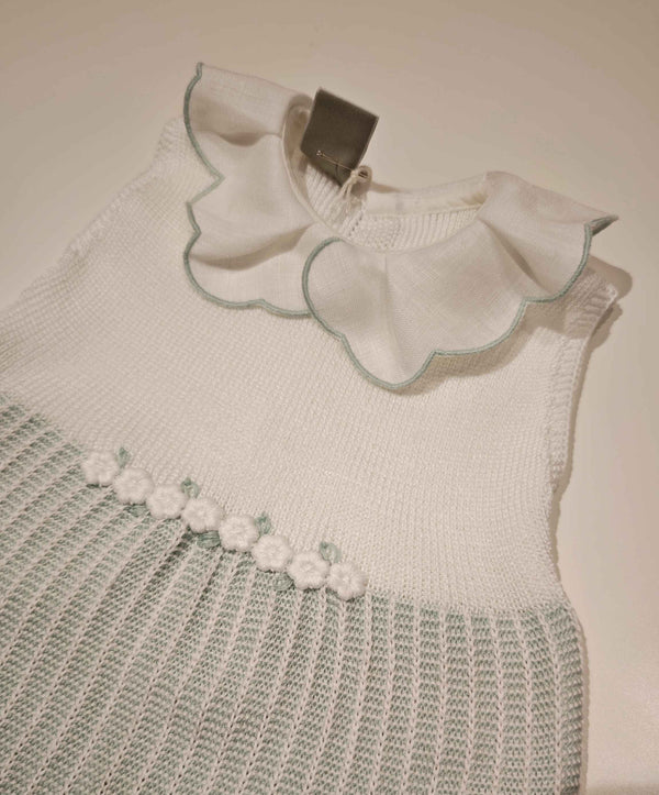 MARLù EK2422 PAGLIACCETTO FILO BIANCO VERDE SALVIA