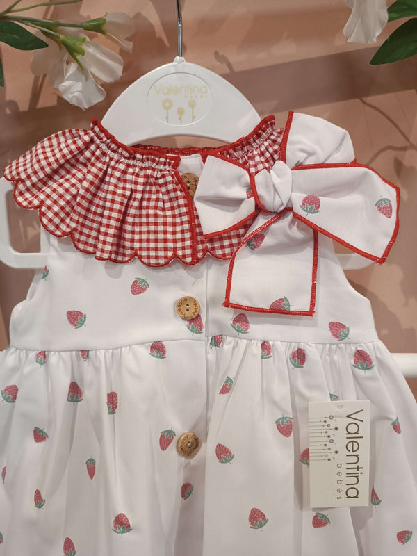 VALENTINA BEBES ABITO CON FRAGOLE CON CULOTTE