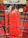 TUTTO PICCOLO ABITO A CAMPANA TARTAN ROSSO +CALZAMAGLIA ROSSA