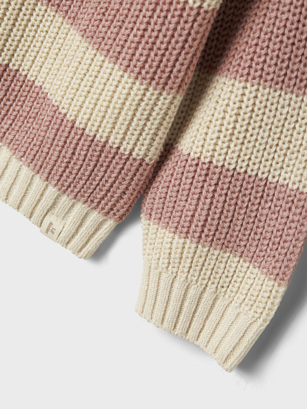 LIL ATELIER MAGLIA STRIPE TURTLEDOVE/WITHERED
