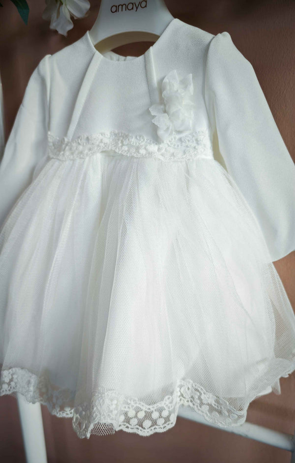 AMAYA ABITO BATTESIMALE TULLE E PIZZO 621158