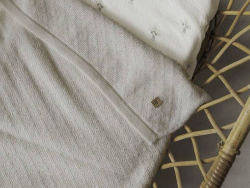 BAMBOOM COPERTA A MAGLIA INVERNALE LANA E CASHMERE OFFWHITE