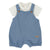 CHICCO SALOPETTE AZZURRA CON BODY BIANCO MEZZA MANICA