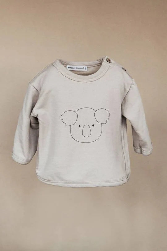 BAMBOOM MAGLIA CON STAMPA KOALA SAND