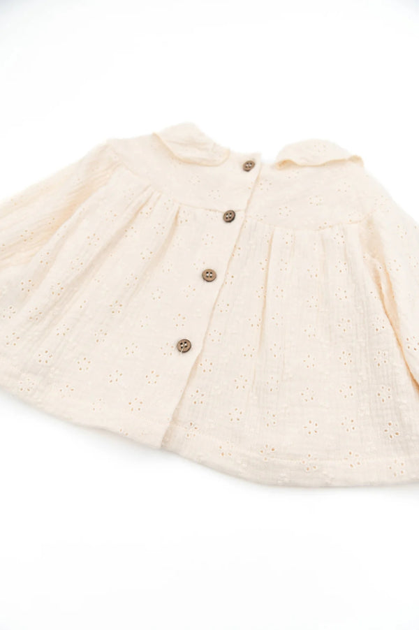 BAMBOOM Camicia con colletto ampia - WARM WHITE 345