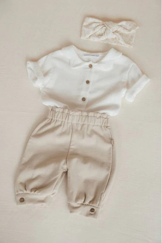 BAMBOOM CAMICIA COLLO A FIORE OFFWHITE