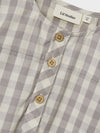 LIL ATELIER PAGLIACCETTO CAMICIA VICHY GRIGIO