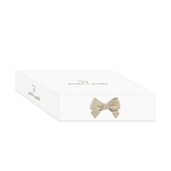 PASITO A PASITO SET MAGLIA IN TRICOT + CULOTTE + BODY BAMBULA BEIGE 0-1 MESE