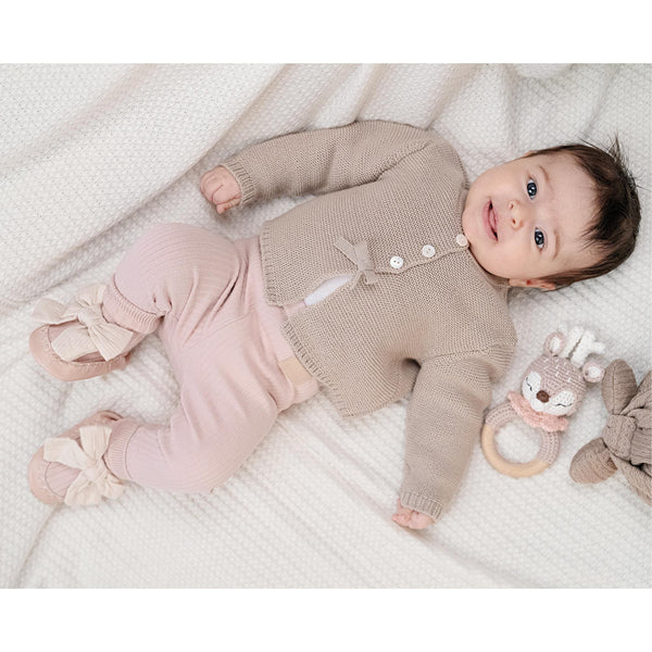 Babbuccia con fiocco 3-6m