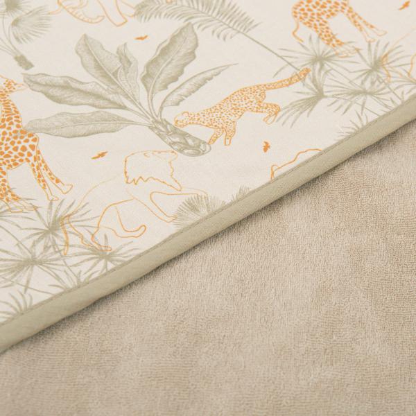 COPERTINA CLINICA 75X75 REVERSIBILE BEIGE E FANTASIA SAVANA