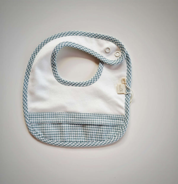 BABYGI BAVAGLINO BIANCO "PIED DE POULE" VERDE
