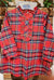 TUTTO PICCOLO ABITO A CAMPANA TARTAN ROSSO +CALZAMAGLIA ROSSA