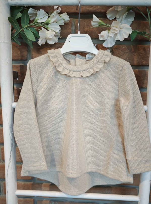 LALALU' MAGLIA BOUCLè BIMBA CREMA