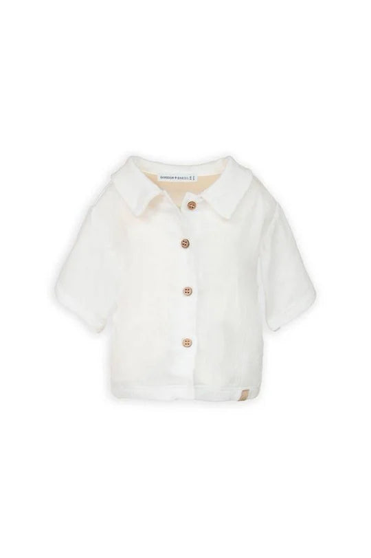 BAMBOOM CAMICIA MANICHE CORTE OFFWHITE