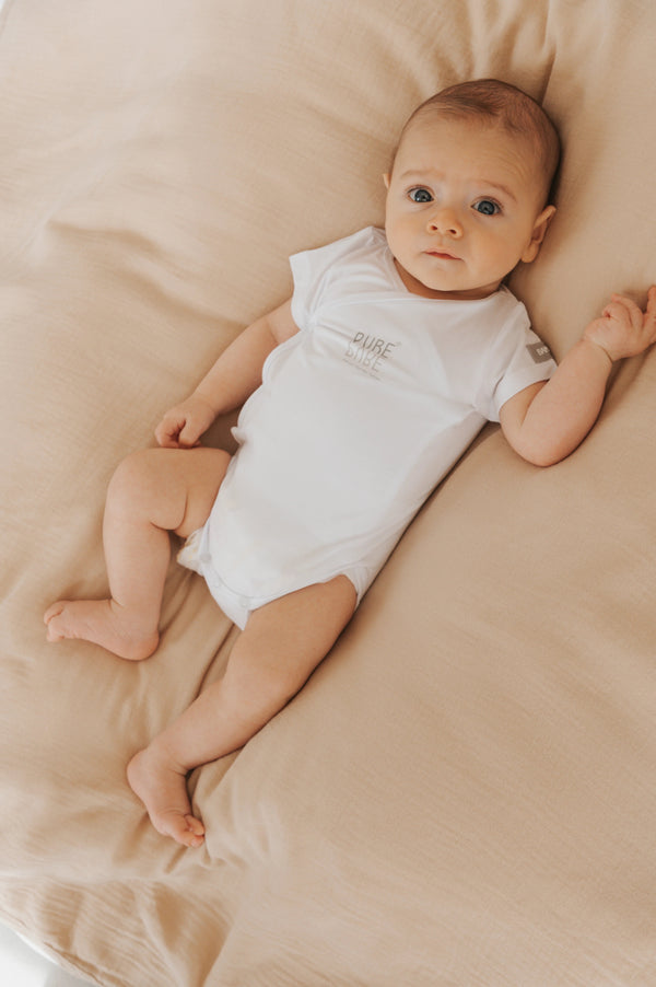BAMBOOM BODY MEZZA MANICA ROSA/BIANCO 2PZ 0-1 MESE