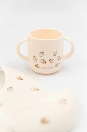 BAMBOOM SET BAVAGLINO IN SILICONE E TAZZA FISHES