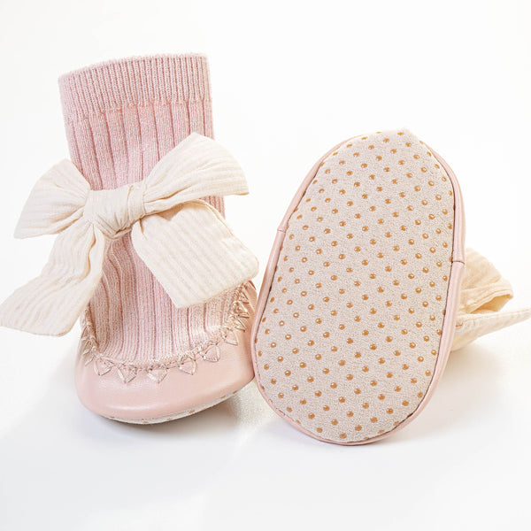 Babbuccia con fiocco 3-6m