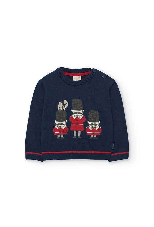 BOBOLI MAGLIONE BLU BLU NAVY GUARDIE LONDON 712190