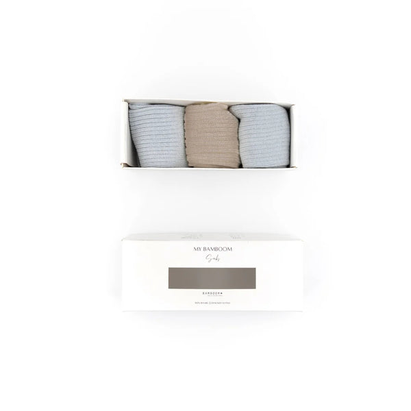 BAMBOOM 3PC in GIFT BOX Calza Antiscivolo - Azzurro 03