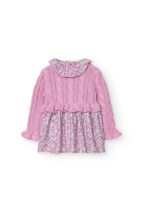 BOBOLI VESTITO BIMBA ROSA A FIORI