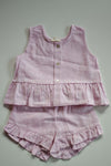 BABYGI COMPLETO PURO LINO ROSA LN71G