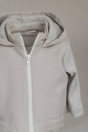 BAMBOOM CARDIGAN CON CAPPUCCIO SAND