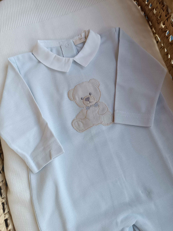 BABYGI TUTINA PIQUET AZZURRA CON ORSETTO