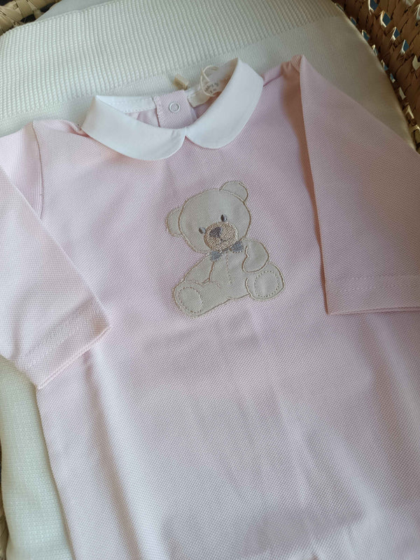 BABYGI TUTINA PIQUET ROSA CON ORSETTO