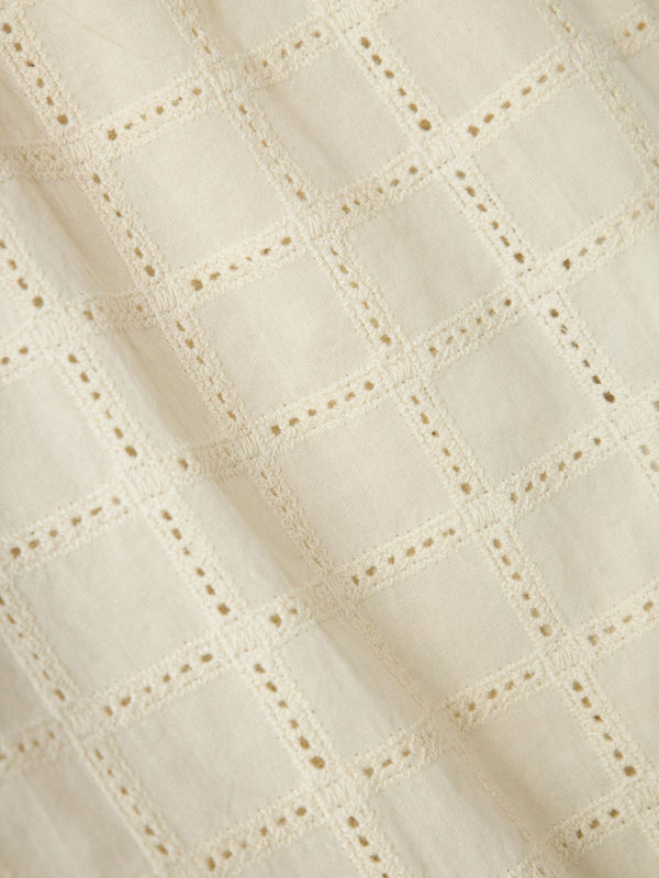 LIL ATELIER CAMICIA TRAFORATA CON COLLO ARRICCIATO