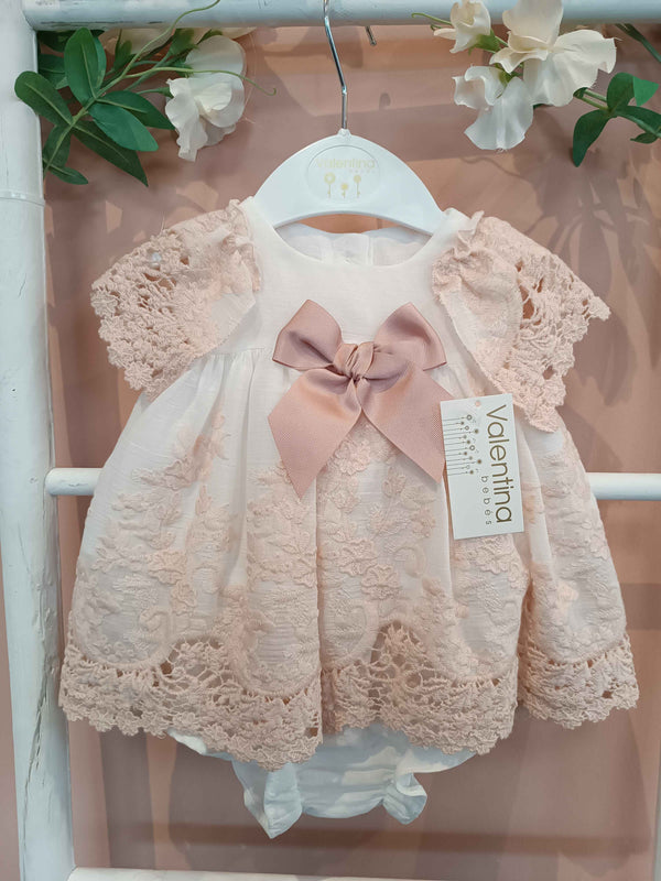 VALENTINA BEBES ABITO MARGOT ROSA CIPRIA + CULOTTE