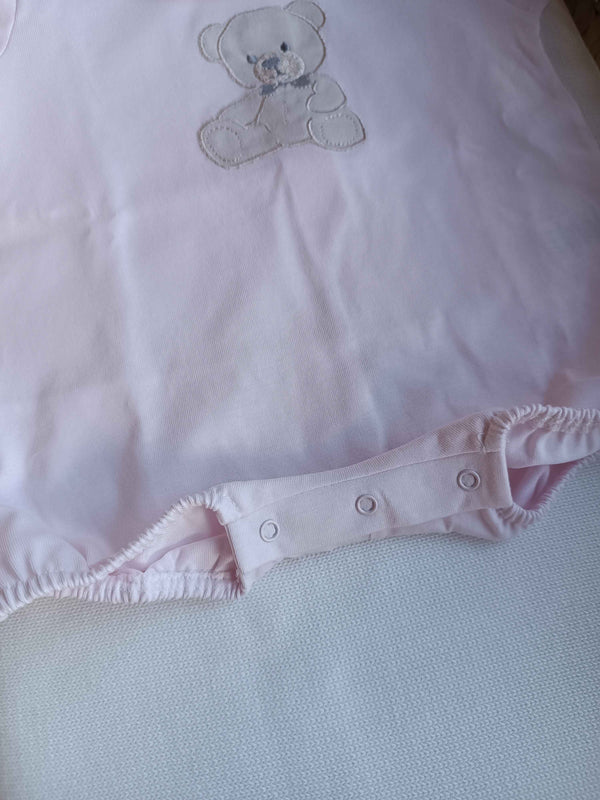 BABYGI PAGLIACCETTO ORSETTO ROSA MEZZA MANICA