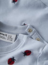 NAME IT TUTA AZZURRA CON COCCINELLE RICAMATE