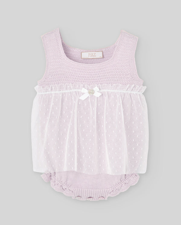 PAZ RODRIGUEZ PAGLIACCETTO ROSA CON TULLE