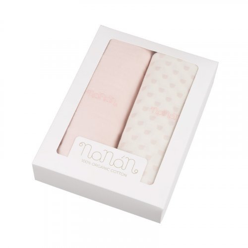 NANAN SET 2PZ MUSSOLE 120X120 ROSA