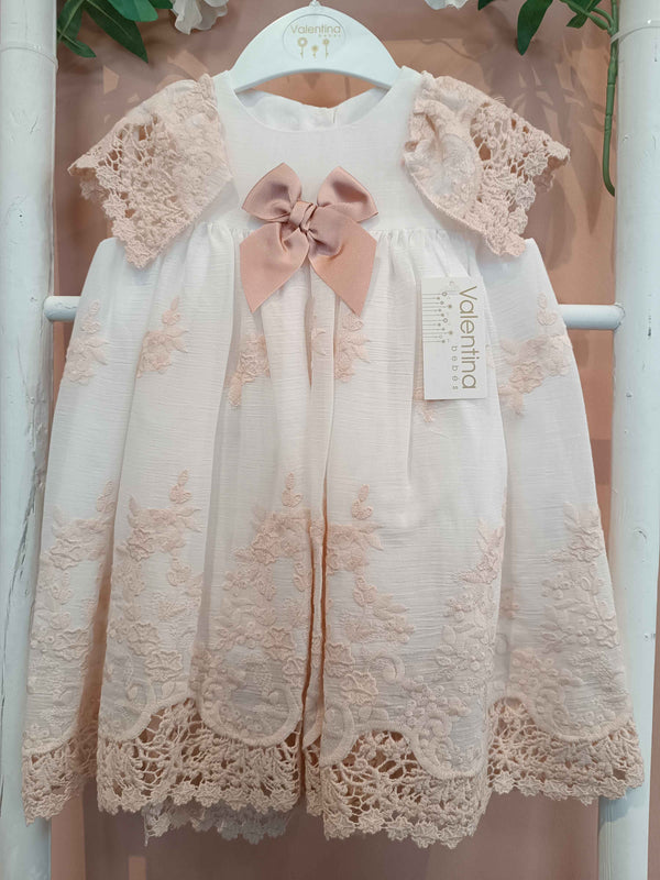 VALENTINA BEBES ABITO MARGOT ROSA CIPRIA + CULOTTE
