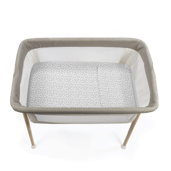 PASITO A PASITO PIUMINO PER CULLA + LENZUOLO CON ANGOLI + CUSCINO 90X50 CM LITTLE BLOOM FIORI GRIGIO TOG 2,5