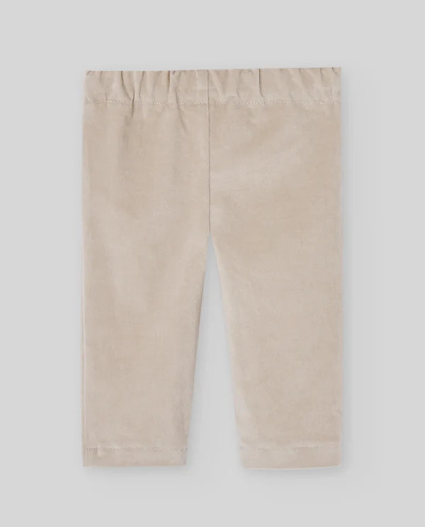 PAZ RODRIGUEZ COMPLETO CAMICIA+PANTALONE VELLUTO BEIGE