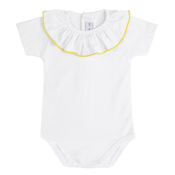 CONDOR COMPLETO PAGLIACCETTO COTONE +BODY BIANCO M/M BORDINO GIALLO